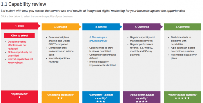 Smart Insights Capability Review tool