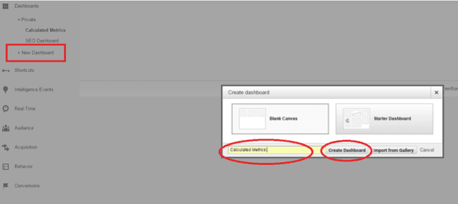Create Dashboard